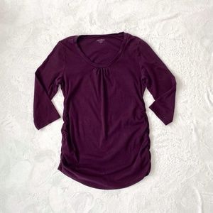 A Pea in the Pod, Maternity 3/4 Sleeve Scoop Neck Tee, Size M